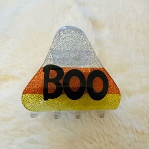 Halloween Hair Clip Glitter 'Boo'